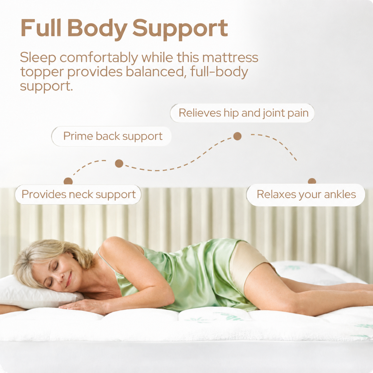 Alveriq™ Bamboo Mattress Topper